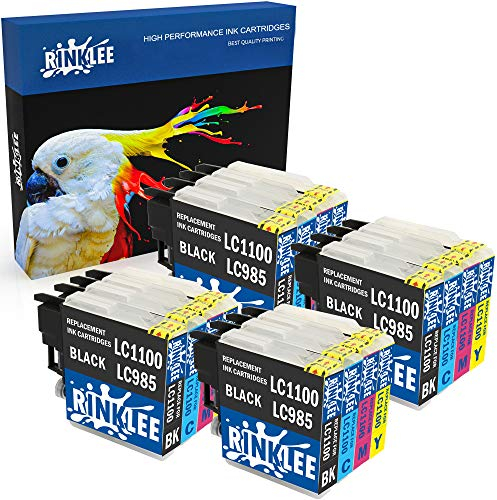 RINKLEE 16 Kompatible LC1100 LC985 Druckerpatronen Ersatz für Brother DCP-J315W 195C 197C 375CW 385C 6690CW J140W MFC-250C 290C 490CW 5490CN 5890CN 5895CW 6490CW 990CW J220 J265W J410 J415W J615W