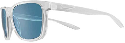 Nike Unisex Sonnenbrille Flip Ascent Kunststoff Clear with Teal Lens Gläsermaße: Höhe 44mm, Breite 53mm, DJ9930-900