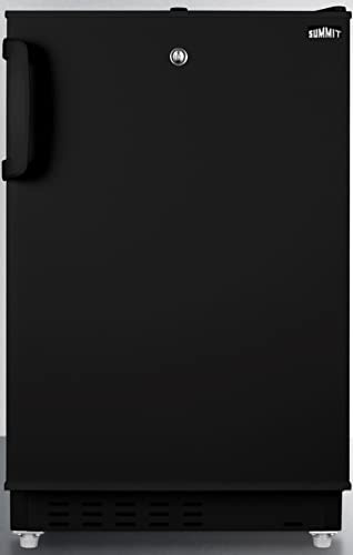 Summit 20 Refrigerator Freezer, Built-in Undercounter Fridge, 2.68 cu.ft. Capacity, ADA Compliant, Black - ALRF49B