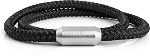 Akitsune Mare Segeltau Nylonarmband | 5 mm breit | Magnetischer Kapselverschluss Doppelt Gewickelt Damen Herren Maritim