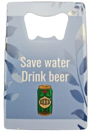 Save Water Drink Beer Flaschenöffner Wallet Size (boop-swdb)