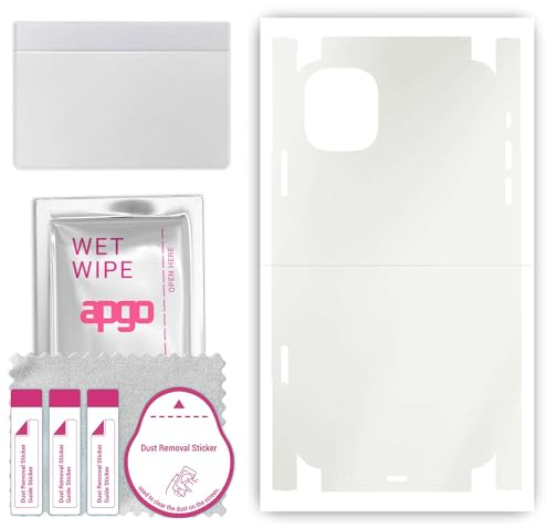 apgo Rückseite + Seiten Schutzfolie, Matt, kompatibel mit Apple iPhone 11, Hinten Hydrogel-Displayschutzfolie mit Positionierhilfe, Vollabdeckung, Kratzfest