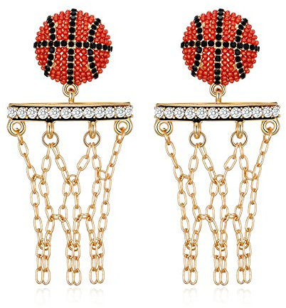 LILIE&WHITE Ohrringe für Damen, Fußball, Basketball, Baseball, Metall, Nicht bekannt