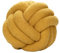 Oreiller à Boule de Noeud, Oreiller de Balle nouée | Coussin de canapé en Velours d'agneau tissé à la Main | Ultra Doux | Coussin de Compagnie | Oreiller de canapé Jaune
