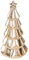 Tannenbaum Gold Höhe: 11cm Durchmesser: 6cm Weihnachten Deko Baum mit Stern Weihnachtsbaum Porzellan 1 Stück