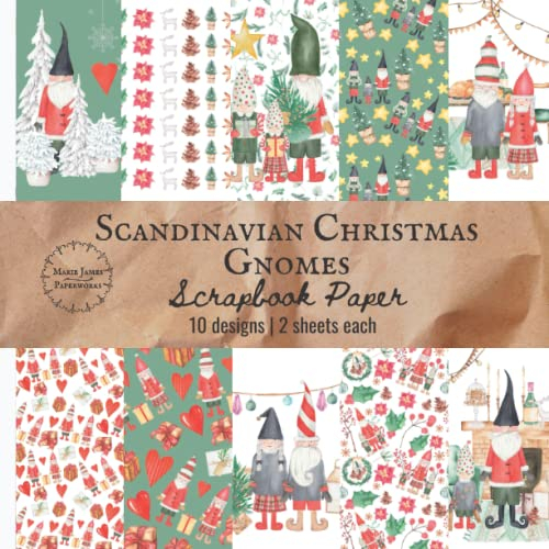 Scandinavian Christmas Gnomes Scrapbook Paper, Scandi Christmas Craft Paper Pad with Winter Scenes, Nordic Christmas Decorative Paper Pad: Suitable ... for your next Christmas holiday project