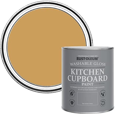 Rust-Oleum Yellow Kitchen Cupboard Paint in Gloss Finish - Dijon 750ml