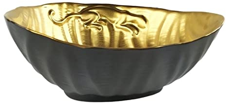 CAZARU Plateau à Fruits Mode Assiette à Fruits décorative Forme créative Motif léopard Bol à Fruits en céramique Bol de Stockage d'articles Divers Bol à Fruits