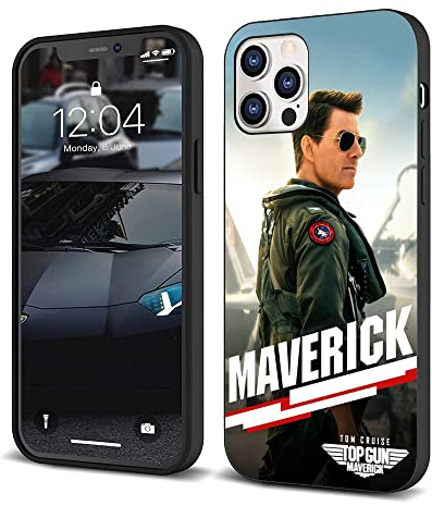 ZHETUODANG Modische iPhone 12 Hülle iPhone 12 Pro Hülle Stoßfeste Abdeckung Schöne klassische Muster stilvolle TPU Hülle (Action-Drama-Top-Gun-Maverick-2)