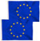 GUSTO Banderas Europa Italia Alemania Francia 90 X 150 con 2 ojales de metal resistente a la intemperie (2 piezas - Unión Europea, 90 x 150 cm)