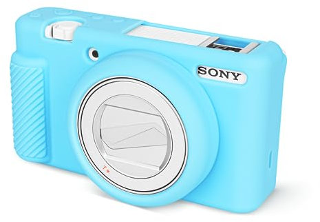 Rieibi ZV-1F Case, Soft Silicone Protective Camera Case for Sony ZV1F/ZV-1M2/ZV-1 Mark II, Light Blue
