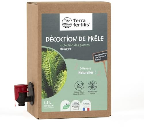 Décoction de Prêle - TERRA FERTILIS - Liquide et concentrée à diluer – 1,5 L – 100% naturel - Fongicide Naturel et Utilisable en Agriculture Biologique