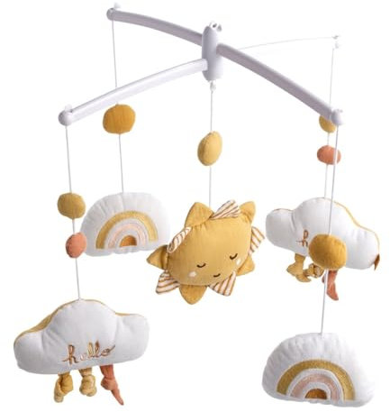 Mobile musical lit bébé | Sunlight | Mobile lit bébé | Décoration chambre bébé | Cadeau naissance | Sauthon