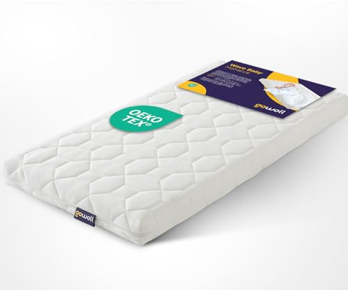 gowoll Baby Matratze 70x160 cm aus Kaltschaum mit Anti-Erstickungskanal 6 cm Höhe Kindermatratze für Babybett Kinderbett Hausbett und Reisebett (Wave Baby)