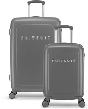SUITSUIT Natura - Kofferset 2-teilig - Handgepäck-Koffer 55cm - Check-in Koffer 76cm - TSA-Schloss - Dunkelblau