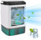 Portable Air Conditioner Personal Mini Air Cooler Evaporative Ventilator 900ml Double Atomization Desktop Ice Cube Cooling Fan Quiet Evaporative Coolers with Colorful LED Light,3 Wind Speeds