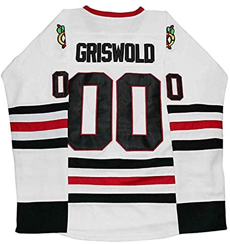 AIFFEE Herren Eishockey-Trikot, Weiß, Größe S, M, L, XL, XXL, XXXL, Hip-Hop-Shirts für Party