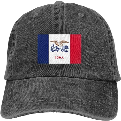 Baseball Cap Flagge Von Iowa Baseball Mütze Casual Sonnenblende Mütze Original Golf Hüte Für Reisen, Auf Reisen, Running