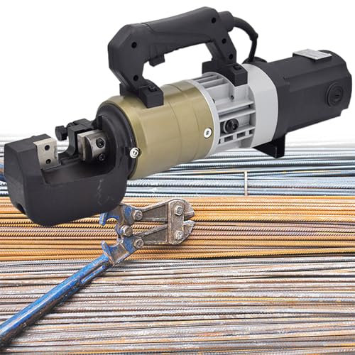 GESAIDES Taglierina Elettrica per Barre D'armatura, Troncatrice idraulica Portatile per Barre D'armatura da 1800 W, con Lame a Mascella, Taglia Le Barre D'armatura in 2-5 Secondi,6to28mm