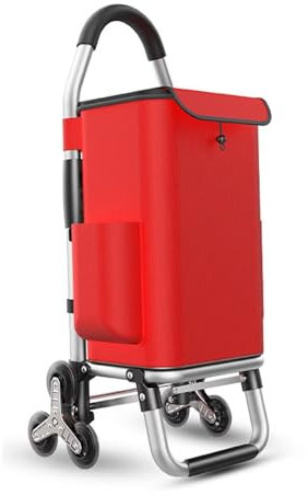 Carrello per salire le scale con 6 ruote pieghevole per un facile trasporto Oxford rosso