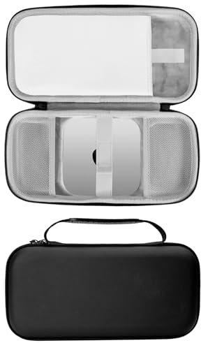 Carrying Case for Mac Mini M4 Pro/M4 2024, Portable Travel Storage Bag Hard Shell Protective Cover Case for Mini M4 Pro/M4 Desktop Computer, Keyboard, Mouse, Cable Organizer (Black)