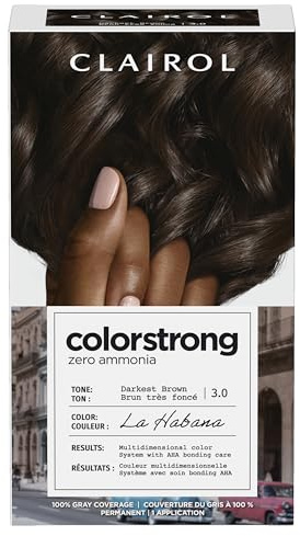 Clairol Colour Strong Permanent Hair Dye - 3.0 Darkest Brown