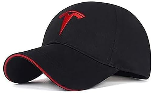 FAGBPEFW Basecap, für Tesla Mode Klassiker Motorsport Cap Waschbar Atmungsaktiv Sport Baumwoll Verstellbare Team Kappe,A-S