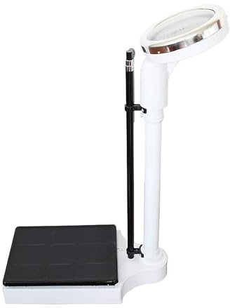 Mechanische Skala mit Höhe Stange, professionelle extra große analoge Zifferblatt, Gesundheit Skala, Arzt Skala, mit extra großen analogen Zifferblatt, für Fitnessstudio, Zuhause, Bad, Hotel, Schoo