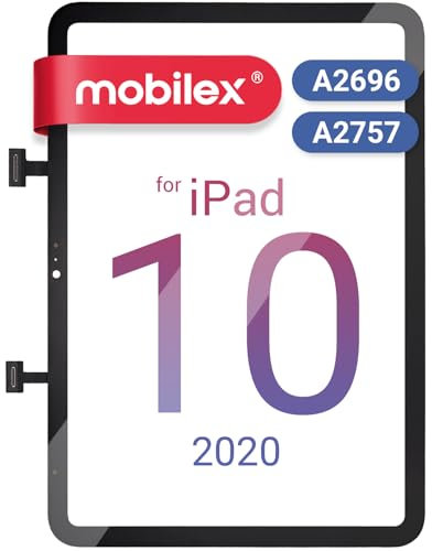 MOBILEX® Touch Screen Digitizer per iPad 10 (10.9) [Nero] | OEM | Super Resistente | Sensore di rame ad alta densità | Adesivo 3M | Anti-polvere | Generazione