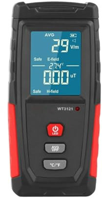 Wiederaufladbares digitales 5G 4G EMF-Messgerät for elektromagnetische Strahlung, Tester, Detektor, tragbares Handheld-Zähleremissionsdosimeter für Zuhause, Büro, Outdoor