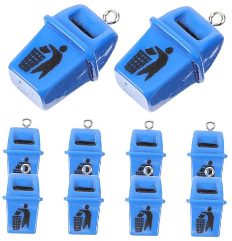 BESPORTBLE 10Stücke Mini Anhänger Lustige Mülltonnen Pendants Für DIY Schmuckherstellung Ohrringanhänger Zubehör Kreative Für Bastelprojekte