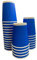 NovatoStar Kraft Paper Cups 500 Ripple Cups - 3 Ply Insulated Paper Cups - Disposable Paper Hot Coffee Tea Drinking Cups (Blue, 8oz)