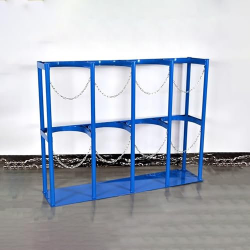 DRFGHK Support de Bouteille d'oxygène au Sol, Support métallique pour Bouteille d'acétylène, Bouteille de gaz ou de Propane, Chariot d'expédition pour Bouteille d'oxygène médical (l 120 cm).