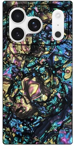 Flaunt Official Square Protective Case - Compatible with iPhone 17 Pro - Compatible with MagSafe & Wireless Charging - Drop-Tested & Shockproof - (Abalone Shell)