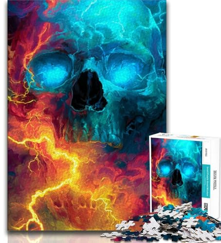 Lightning Skeleton Puzzle 1000 Teile für Erwachsene, Lernspiel, Herausforderungsspielzeug, ganze Familie (38x26cm)