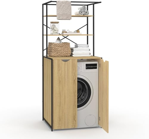 IDMarket - Meuble Dessus Machine à Laver fermé Detroit Design Industriel