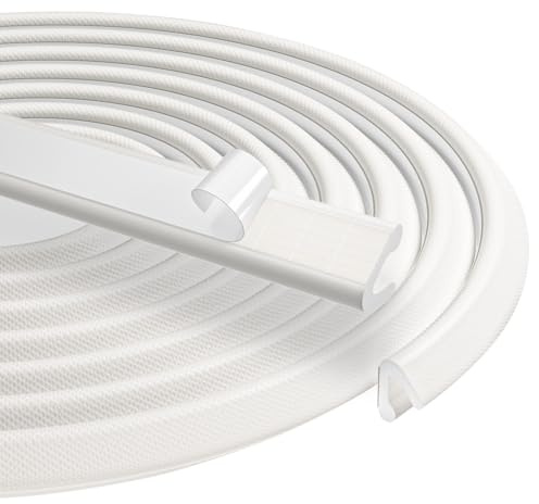 NUTKIT V-Förmige Türdichtung Selbstklebend, 6M V-Form Fensterdichtung, Weiß