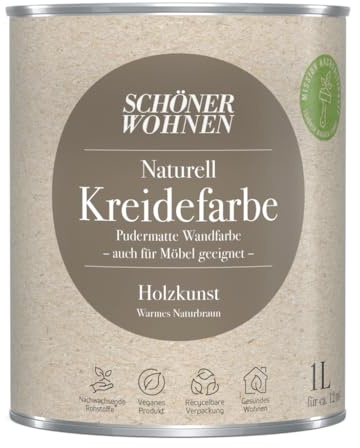 1L Schöner Wohnen Naturell Kreidefarbe Holzkunst, Warmes Naturbraun