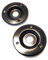 2 Pack Round Metal Speaker Jack Plates for Amplifier Cabinets 1/4 inch Black Finish 2 inch Diameter
