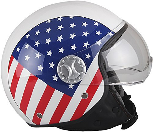 CASCO DEMI-JET AL HELMETS MOD. 101 BANDIERA USA MISURA M