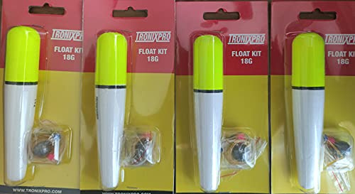Tronixpro Bulk Purchase Sea Pike Fishing Float Kit - 5'' 18g x 4 Float Fishing Sets