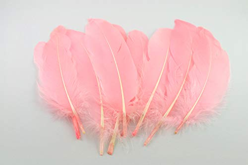 10 Gänsefedern 15-20cm (rosa 148) // Echte Federn Bastelfedern Schmuckfedern Dekofedern Vogelfedern Dekofedern