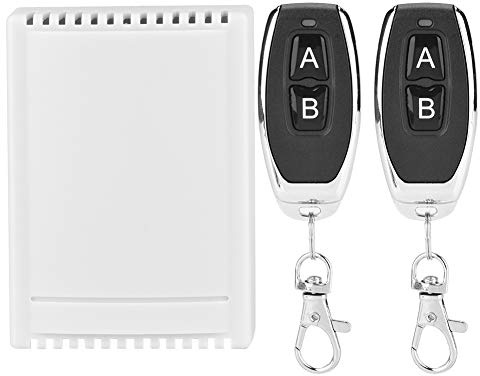 VBESTLIFE 2CH 433 MHz RF Relais 2 stücke Drahtlose Fernbedienung Schalter Sender und Empfänger Set für Tür/Fenster/Alarmanlage/Sicherheit