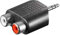 SM-PC® Audio Adapter Klinkenstecker 3,5 mm Stereo auf 2X Cinch Kupplung Buchse Rot Weiß (L+R) #211