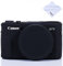 G7X Mark II custodia G7X Mark III custodia G7X per fotocamera in silicone ultra sottile leggera gomma morbida silicone custodia per Canon PowerShot G7X G7X Mark II G7X Mark III, Glamour Black