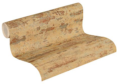 A.S. Création papier peint intissé Neue Bude 2.0 Edition 2 Stones & Structure papier peint brique 10,05 m x 0,53 m orange gris bleu 374151 37415-1