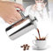 Ballshop 350ml Coffee Press Double Wall Maker Stainless Steel Cafetieres Shockproof Glass Pot Filter Maker Plunger Pitcher for Tea and Ground Beans Espresso