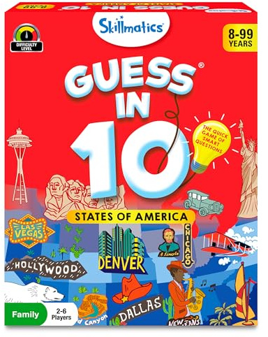 Skillmatics Guess in 10 – States of America, Geography Game, Gift for Kids