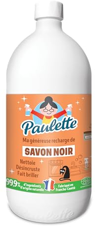Paulette Ecocert Flüssigseife, ultra-fettlösend, für den Haushalt, für verschiedene Oberflächen, hergestellt in Frankreich, 1 l