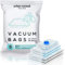 Vakuumbeutel Kleidung 6er Set 3 Größen - Vakuum Beutel für Staubsauger Wiederverwendbar 100% Dicht & Robust | Reise Kompressionsbeutel Kleiderbeutel Aufbewahrungsbeutel Vakuumtüten Kleidersack XL